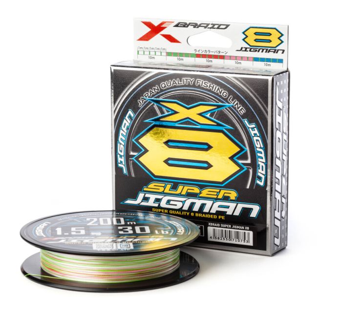 Braided Line YGK X-Braid Super Jigman X8 200m #0.6/0.128mm 14lb/6.3kg